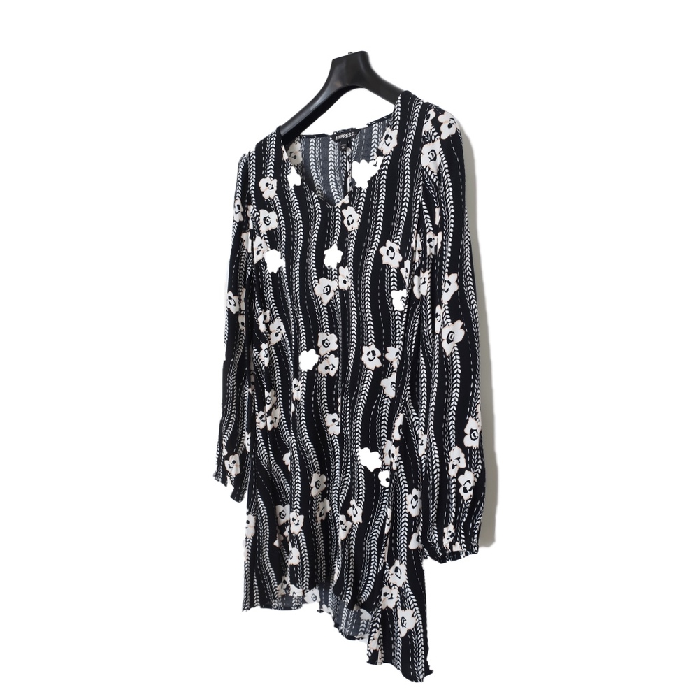 Long Sleeve Floral Dress | Express